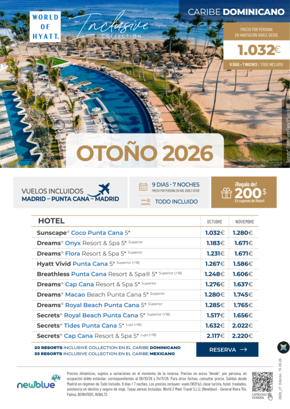 Este otoño, Caribe dominicano desde 1.032 &euro; 