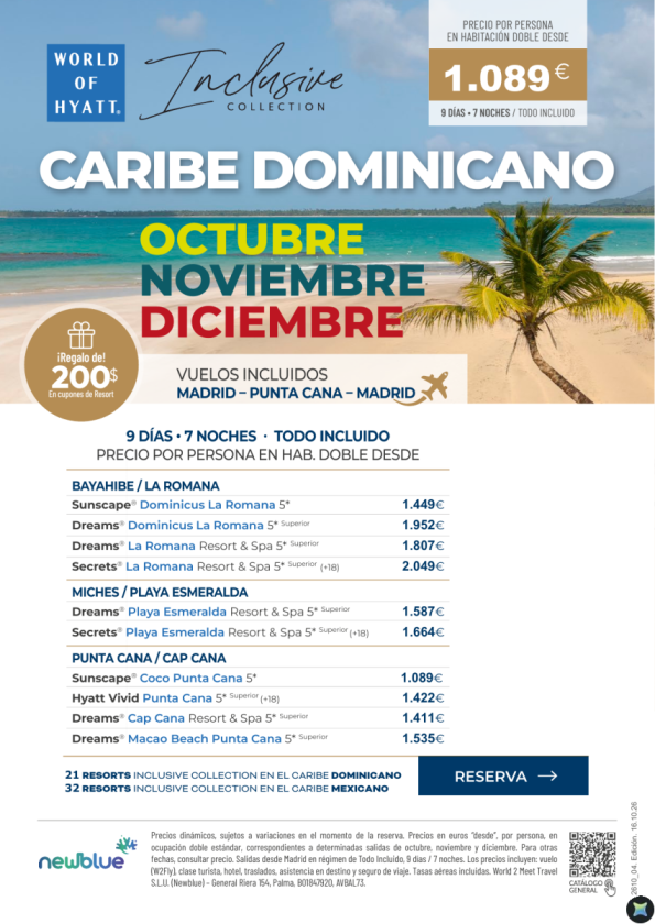 ? Solo 1.089 &euro; para vivir el mejor Caribe Dominicano este otoño/invierno. 9D/7N - Todo Incluido y vuelos ?